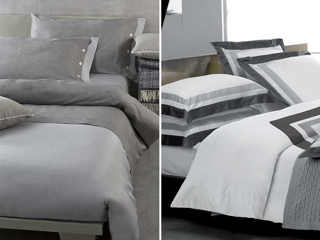 biancheria letto grigio