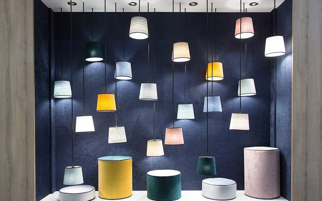 lampade rivestite tessuto colore