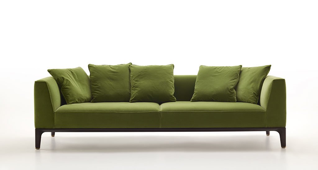 divano tessuto verde