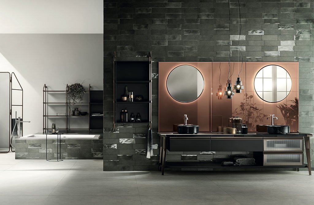 bagno doppio lavabo appoggio
