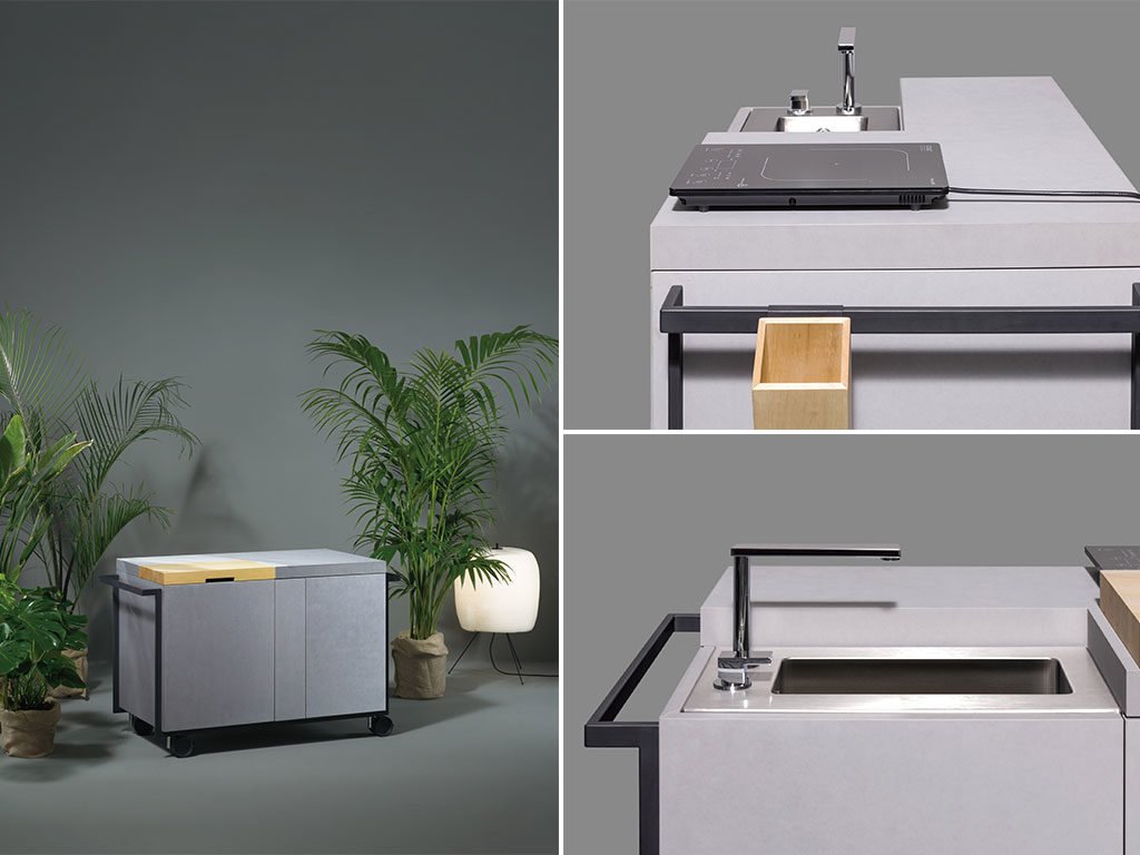 cucina compatta su ruote
