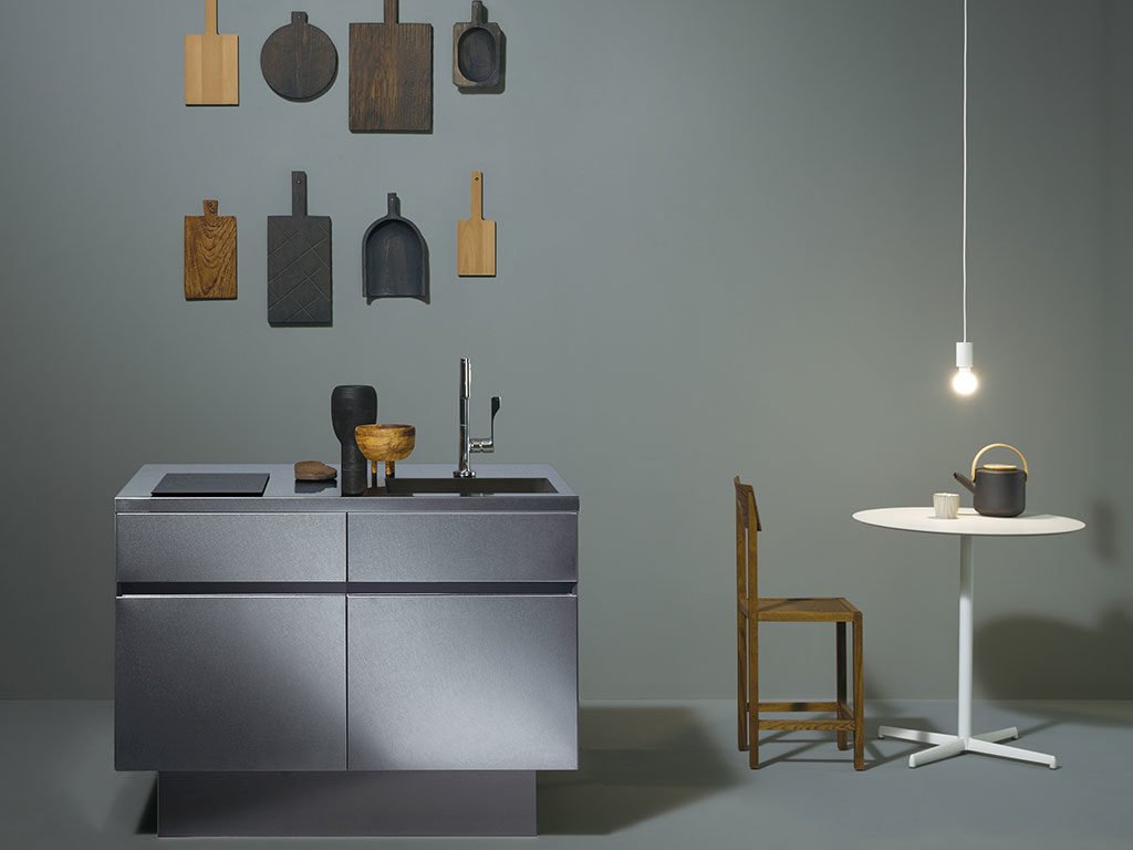cucina compatta acciaio
