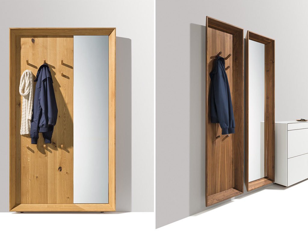 specchio pannello legno
