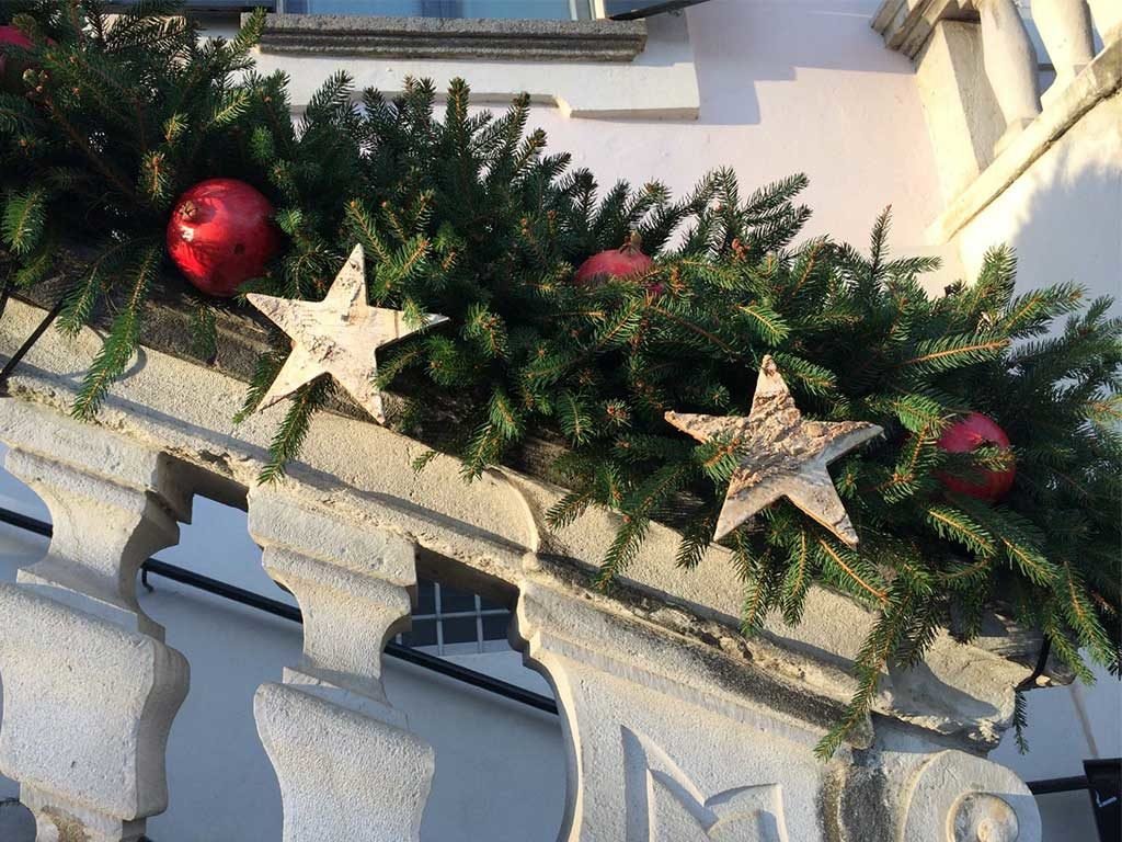balaustra decorata natale