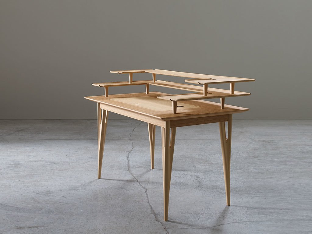 scrittoio in legno bambu chiaro