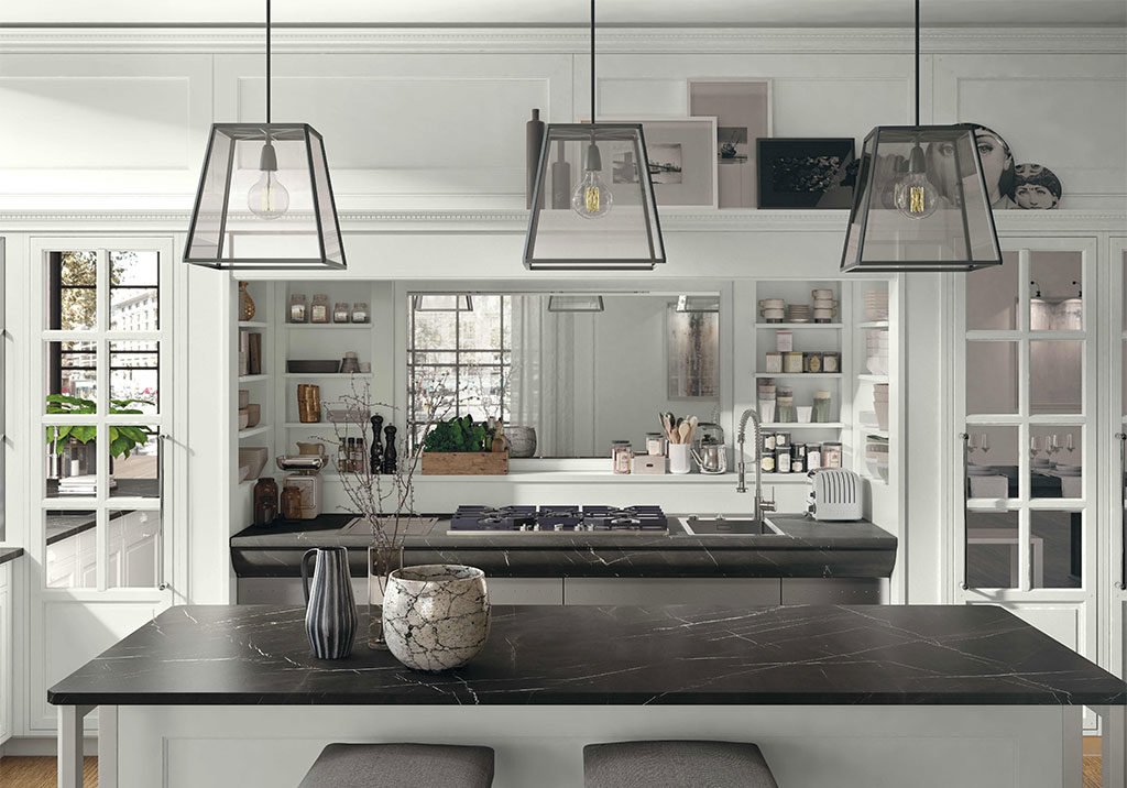 cucina componibile bianco classico