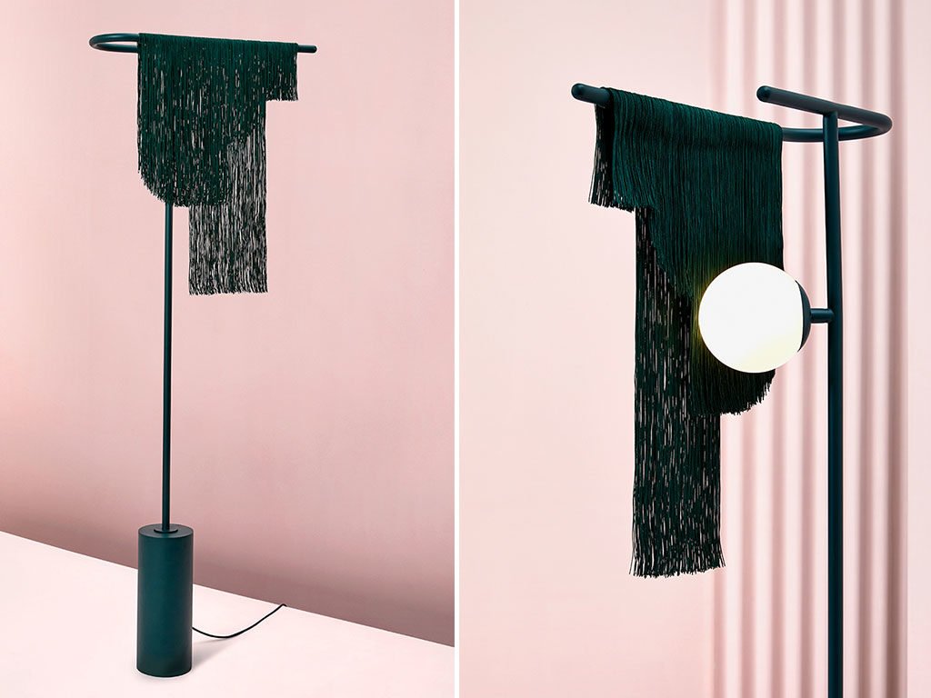 lampada da terra appendiabiti