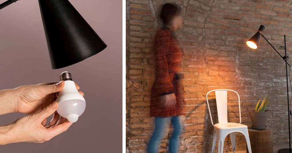 lampadina con sensore di presenza