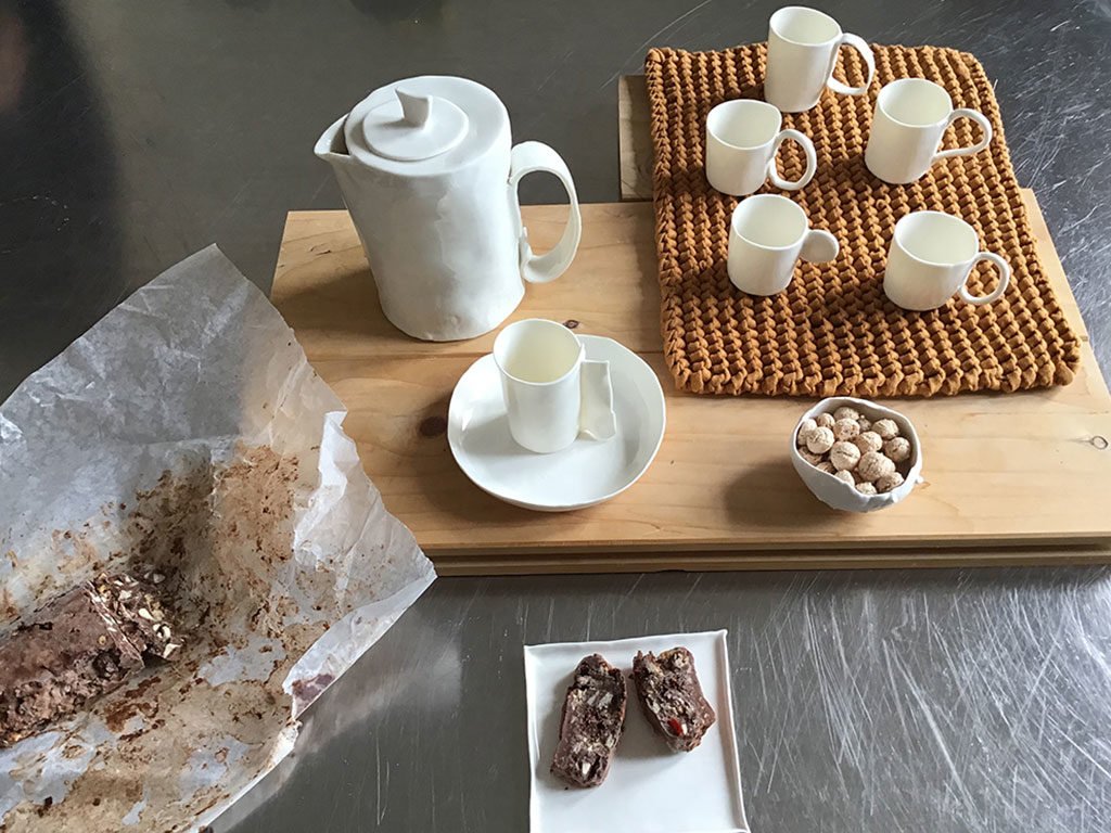 servizio caffe ceramica fatto a mano