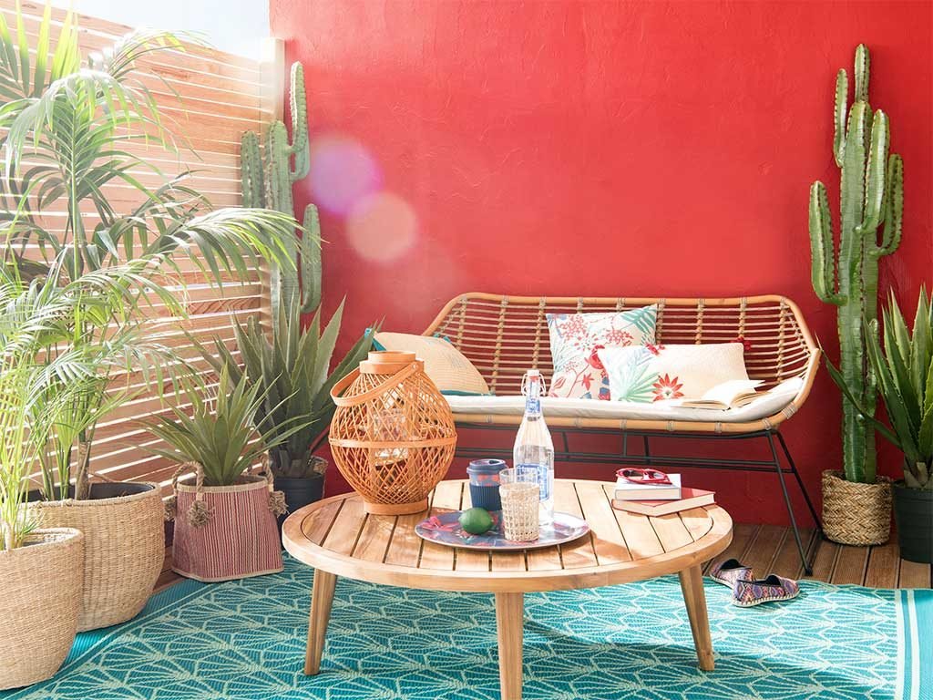 arredi esterno rattan e legno