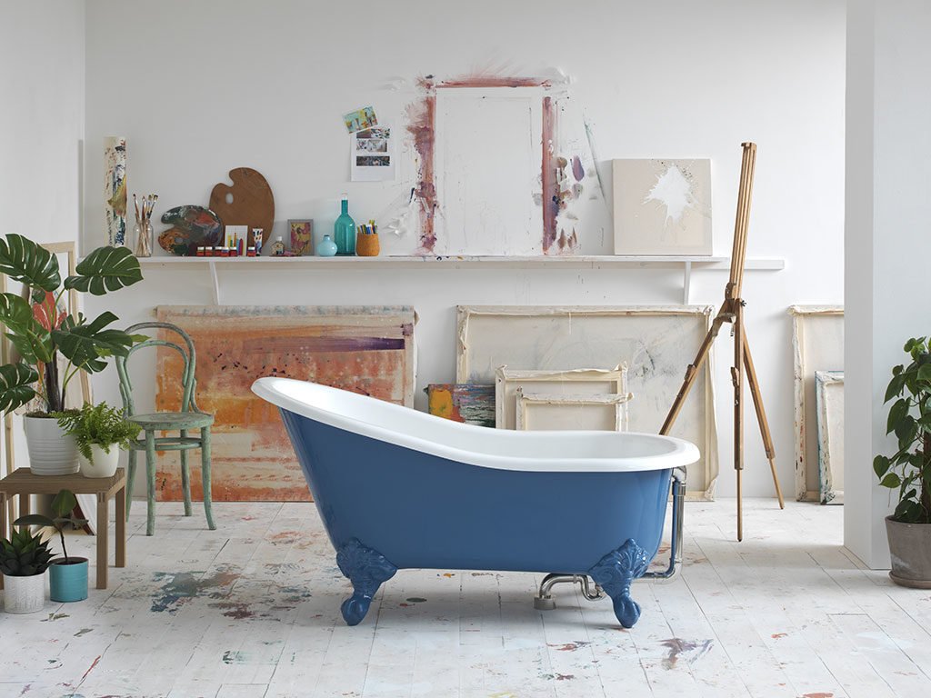 vasca bagno gloss azzurro