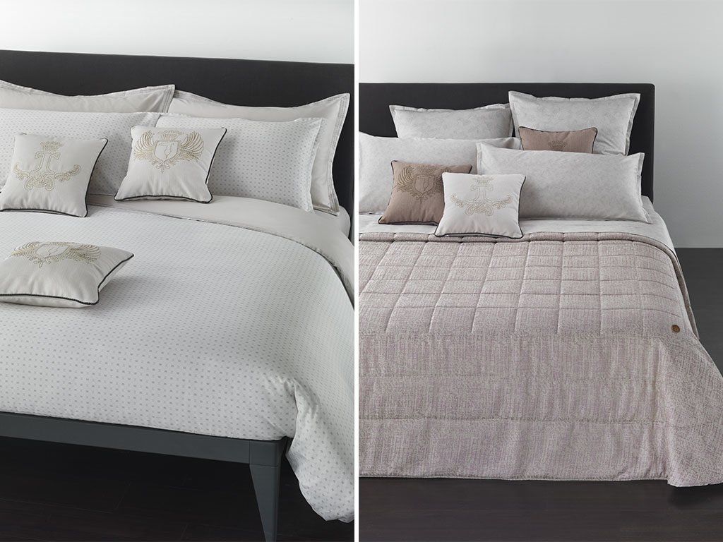 biancheria letto colore chiaro