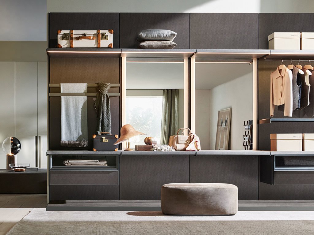 cabina armadio specchio led
