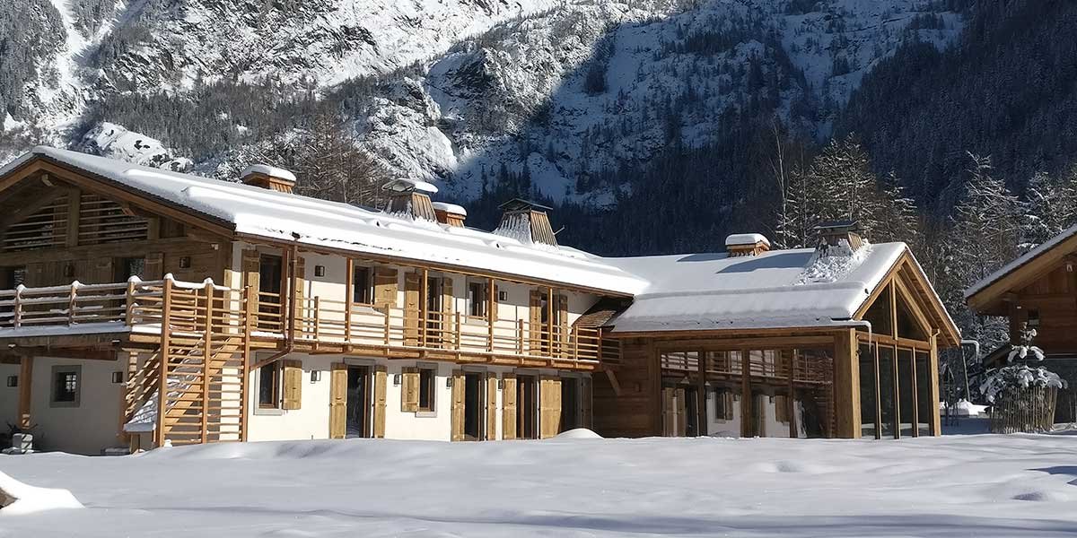 chalet legno monte bianco
