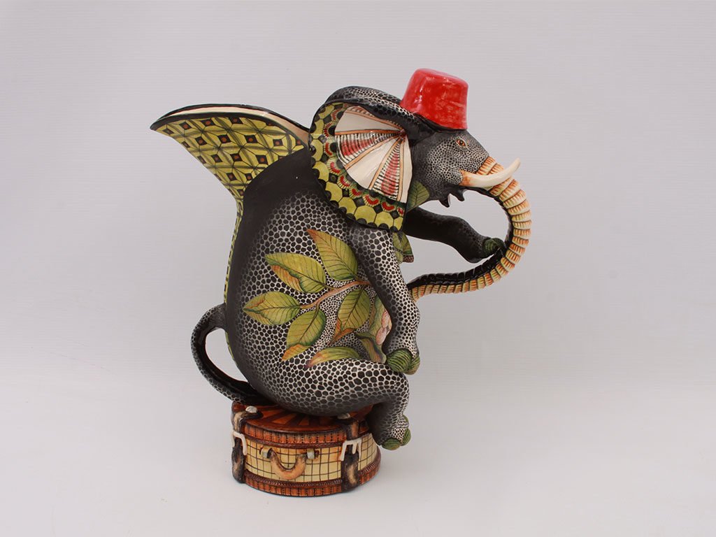 contenitore ceramica elefante