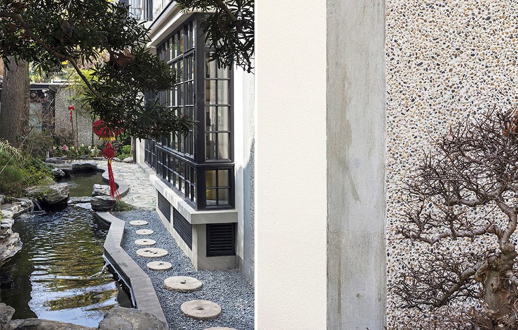 esterno giardino e facciata villa