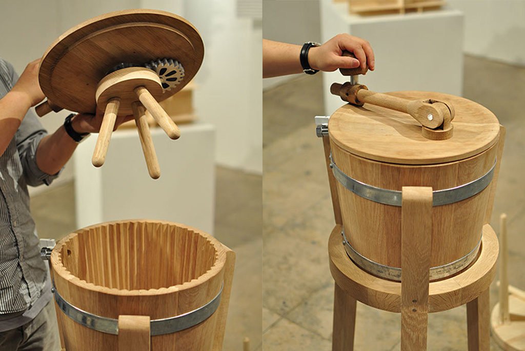 lavatrice manuale legno