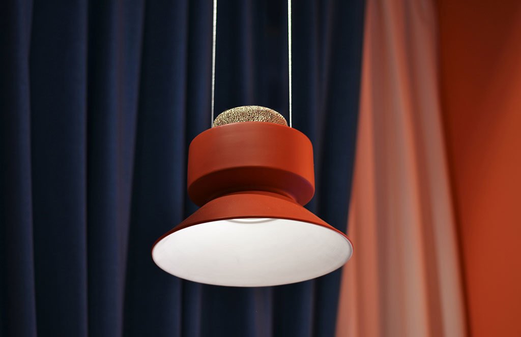 lampada sospensione rossa design