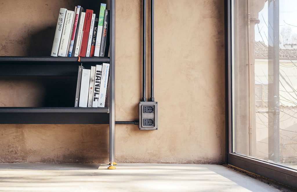 scatola prese elettriche design