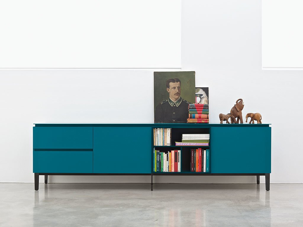 madia legno laccato smeraldo