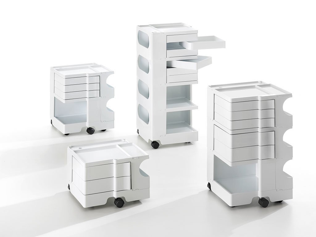 mobiletto carrello contenitore bianco