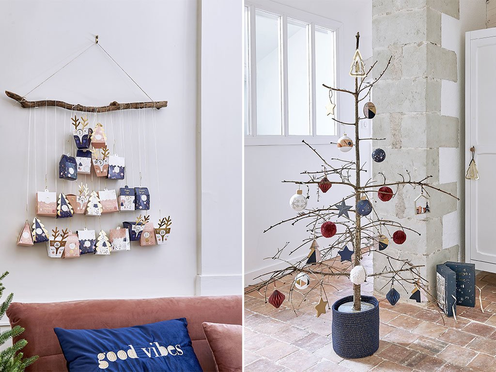 decorazione natale parete albero