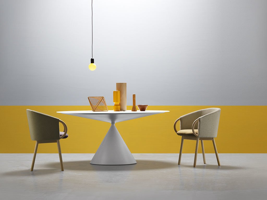 sedie legno rivestite tessuto design