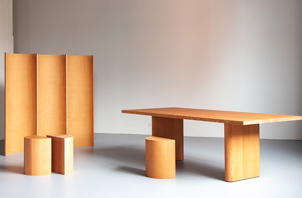 arredi design legno tavolo paravento