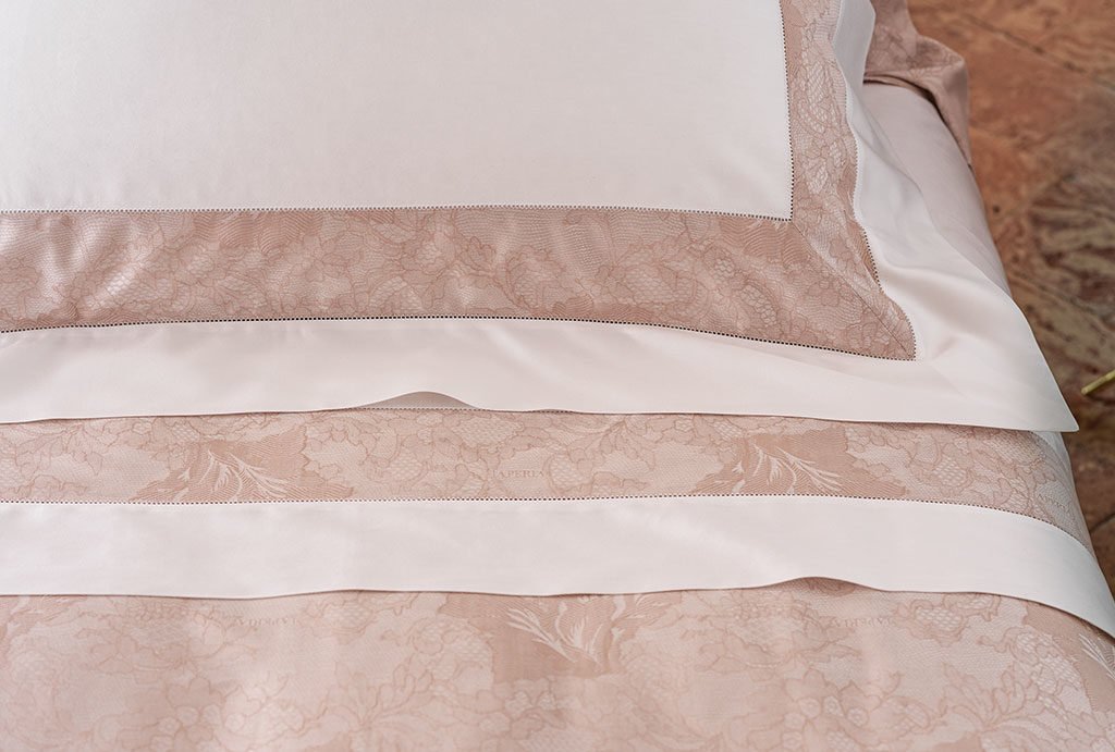 biancheria letto matrimoniale rosa luxury
