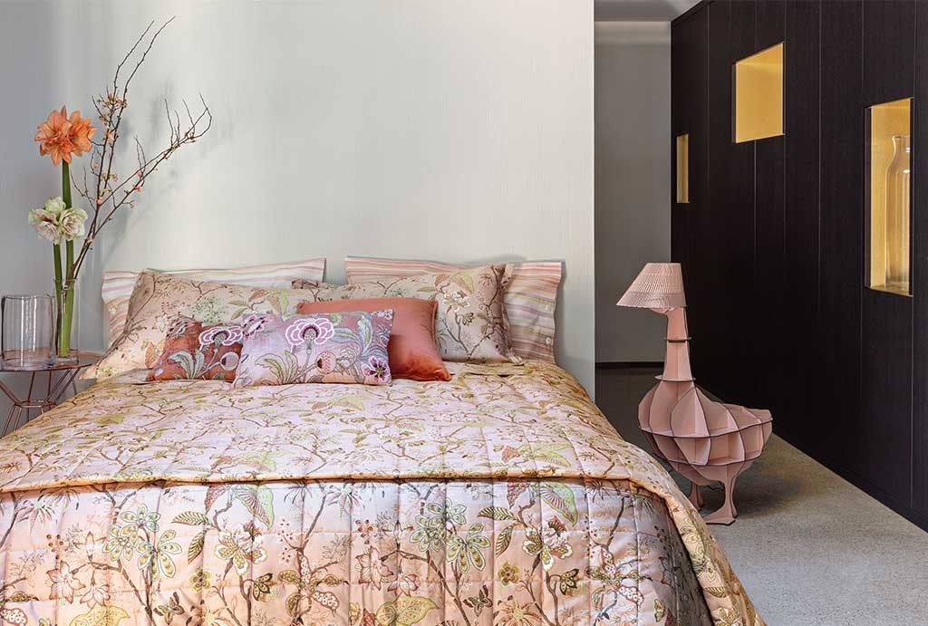 biancheria letto grafica fiori loto
