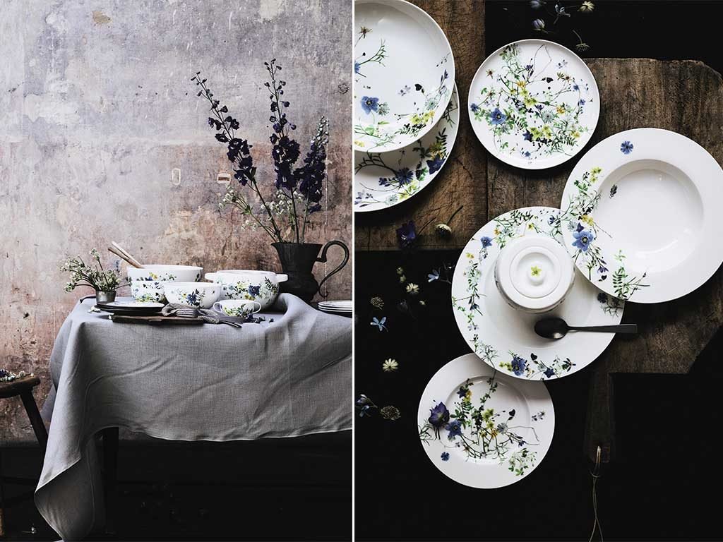 servizio porcellana decoro floreale
