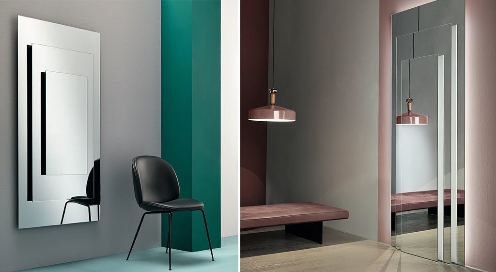 specchio parete e terra design