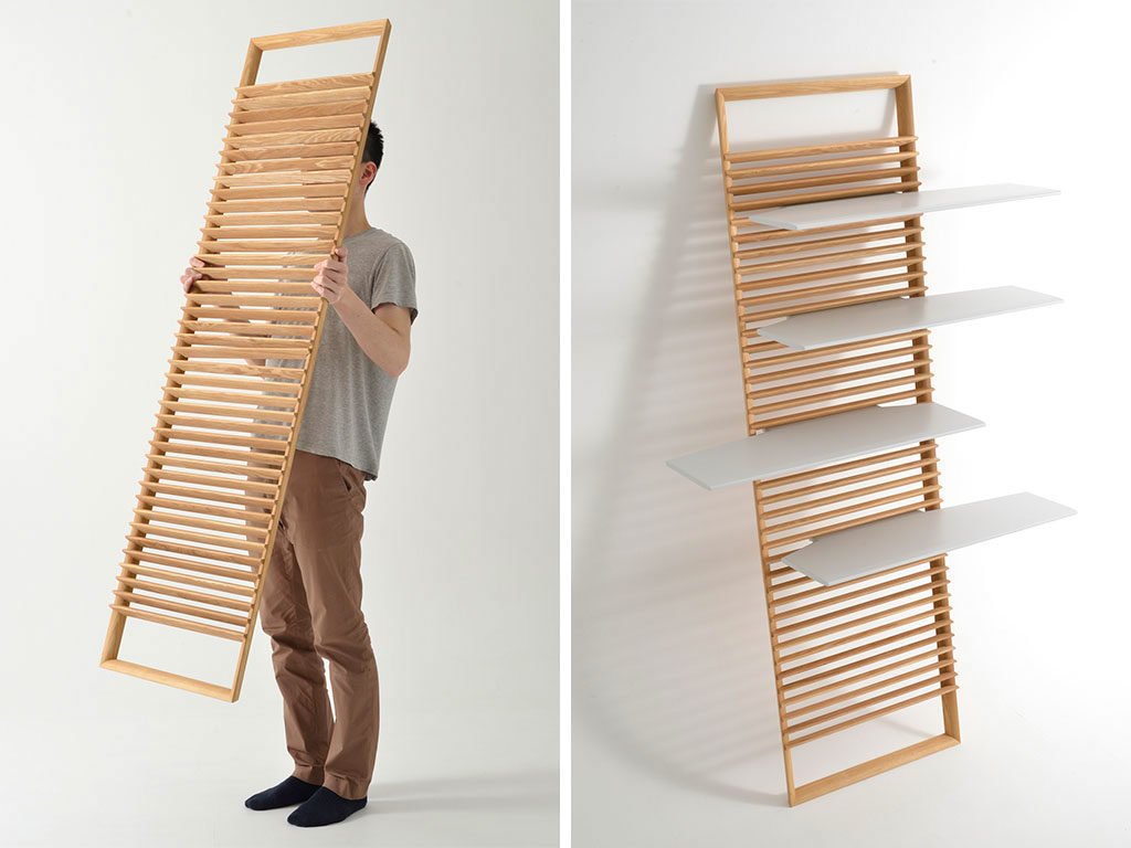 libreria design appoggio parete