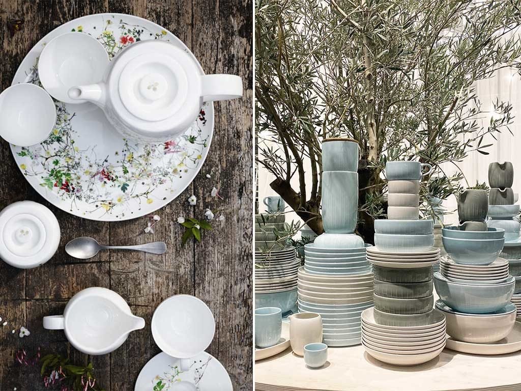 tableware classico e colore pastello