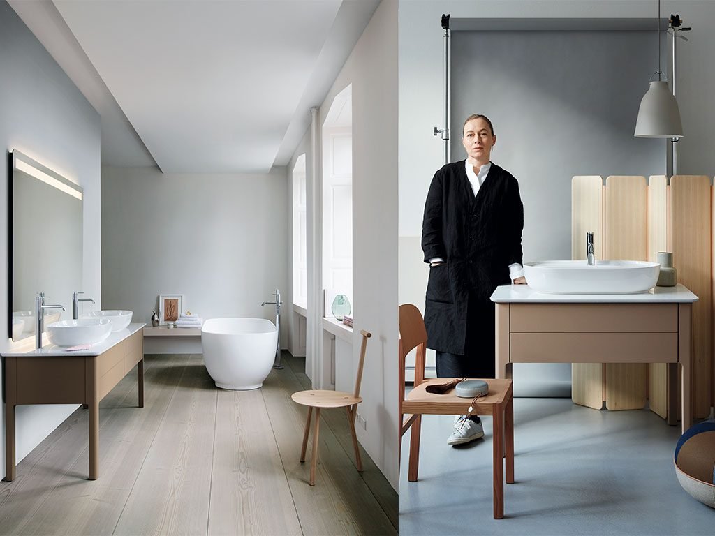 cecilie manz arredo bagno color mandorla