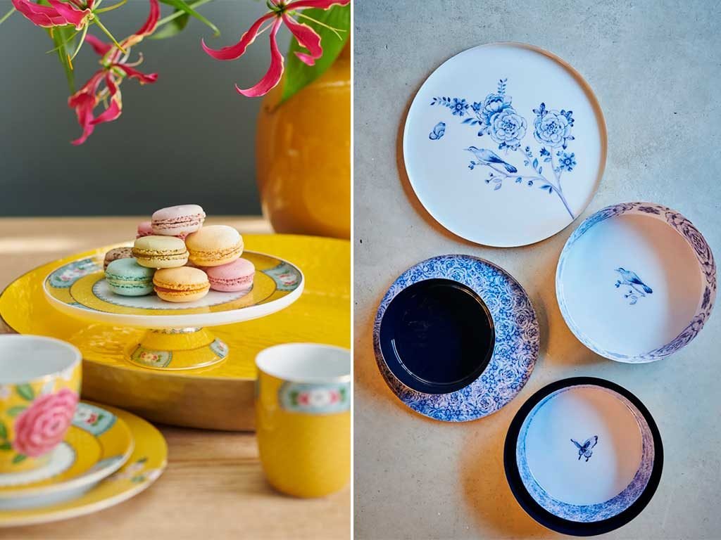 piatti colore e decoro mano