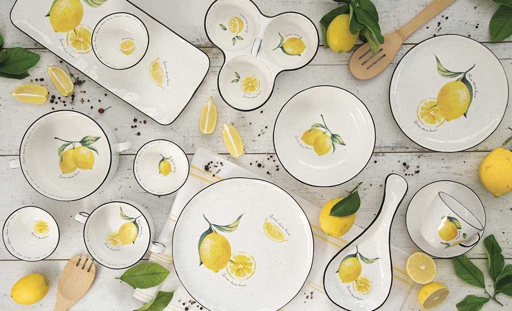 piatti decoro limoni amalfi