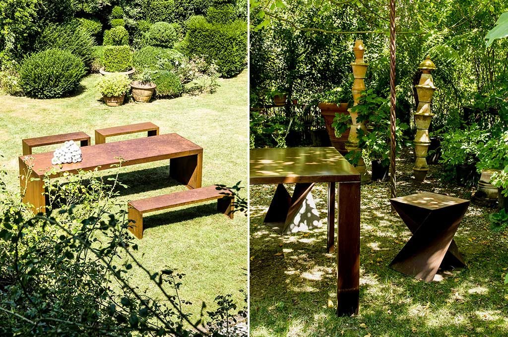 arredi giardino corten