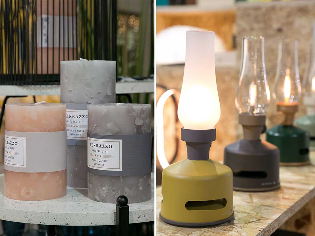 candele e lampade a olio
