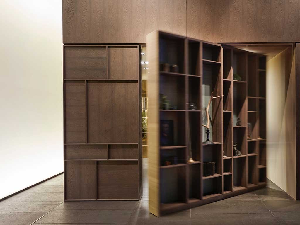 parete mobile girevole legno