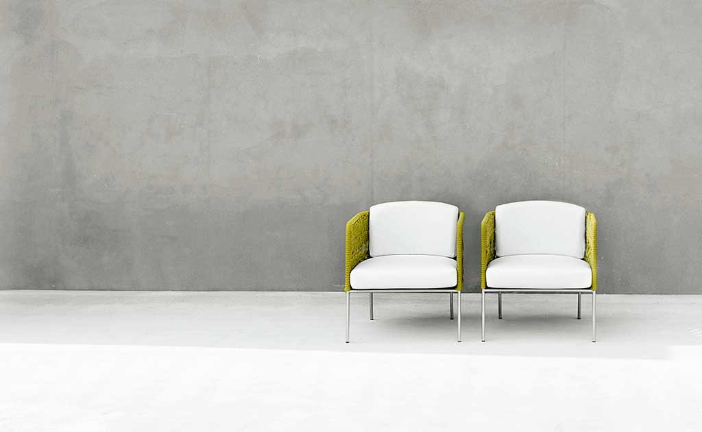 poltroncine esterno con giallo