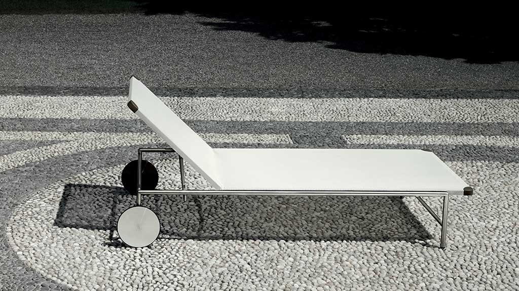 lettino ruote bianco