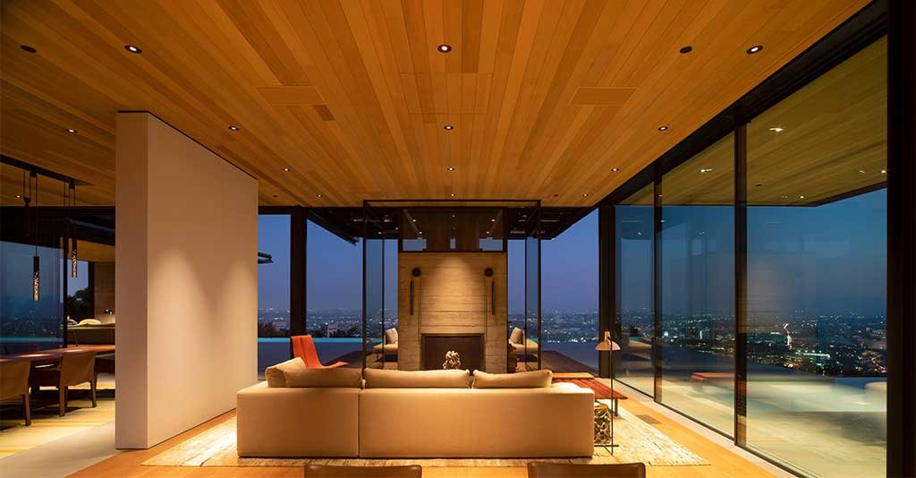 salotto interno villa los angeles