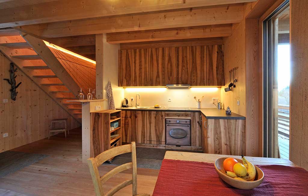 angolo cucina casa legno