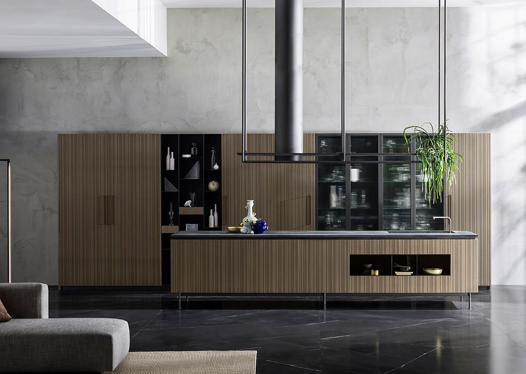 cucina isola design compasso oro
