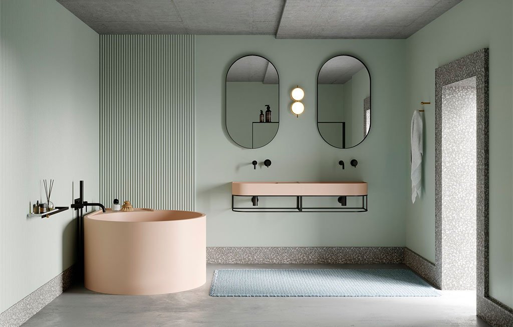 vasca bagno colore cipria