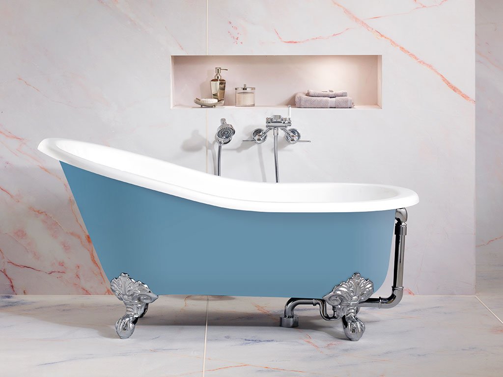 vasca bagno vintage bicolore