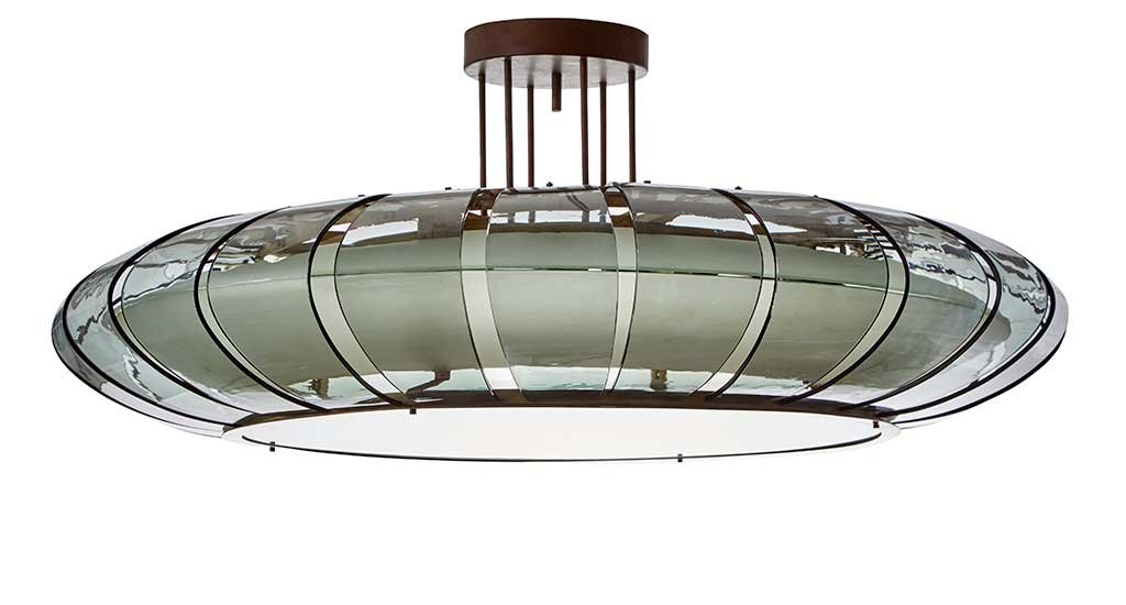 grande lampada a sospensione circolare