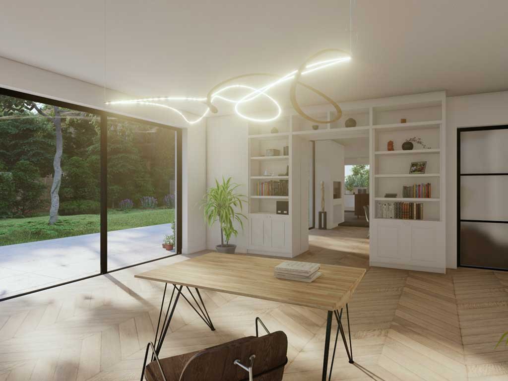 lampada vortex bambu