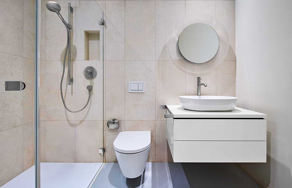 mobile bagno specchio tondo